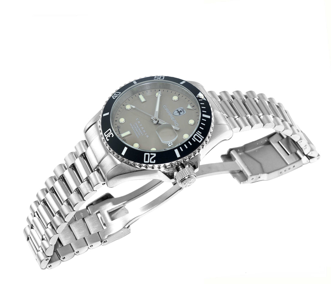 CATANIA -PD SILVER TONE/BROWN-BLACK | Brown Dial