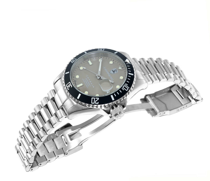 CATANIA -PD SILVER TONE/BROWN-BLACK | Brown Dial