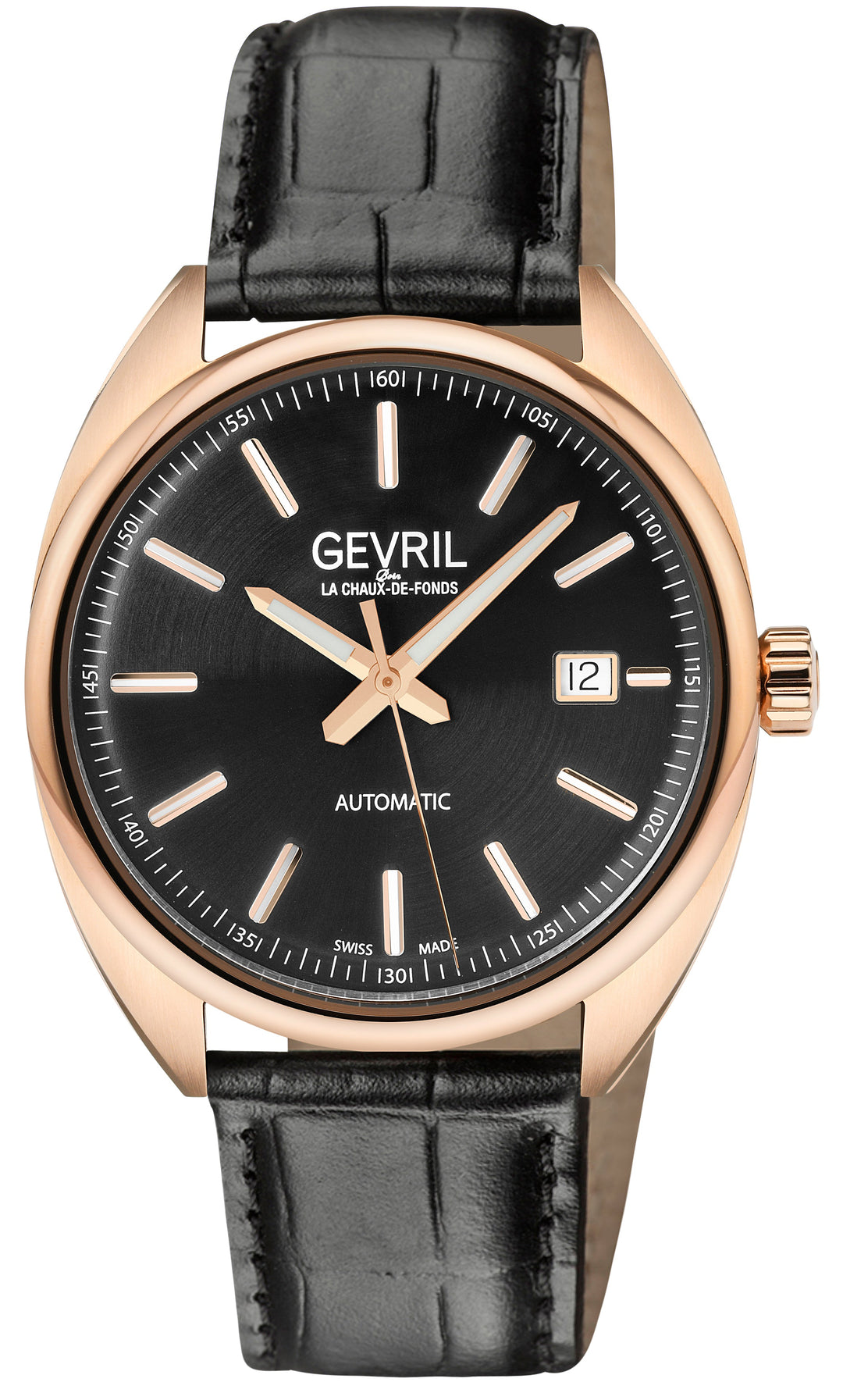Five Points Gevril Selita SW200 Swiss Made Five Points Watch Italian Black Leath