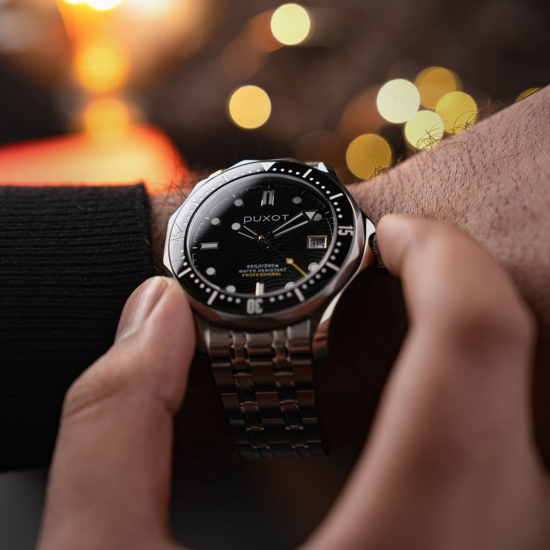 Henri Diver Automatic Black / Stainless Steel | Black Dial