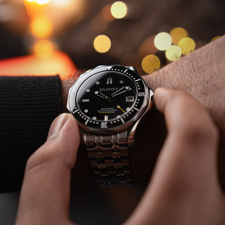 Henri Diver Automatic Black / Stainless Steel | Black Dial