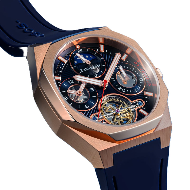 Drake Cobalt Calm  / Blue Rubber Strap Blue Dial