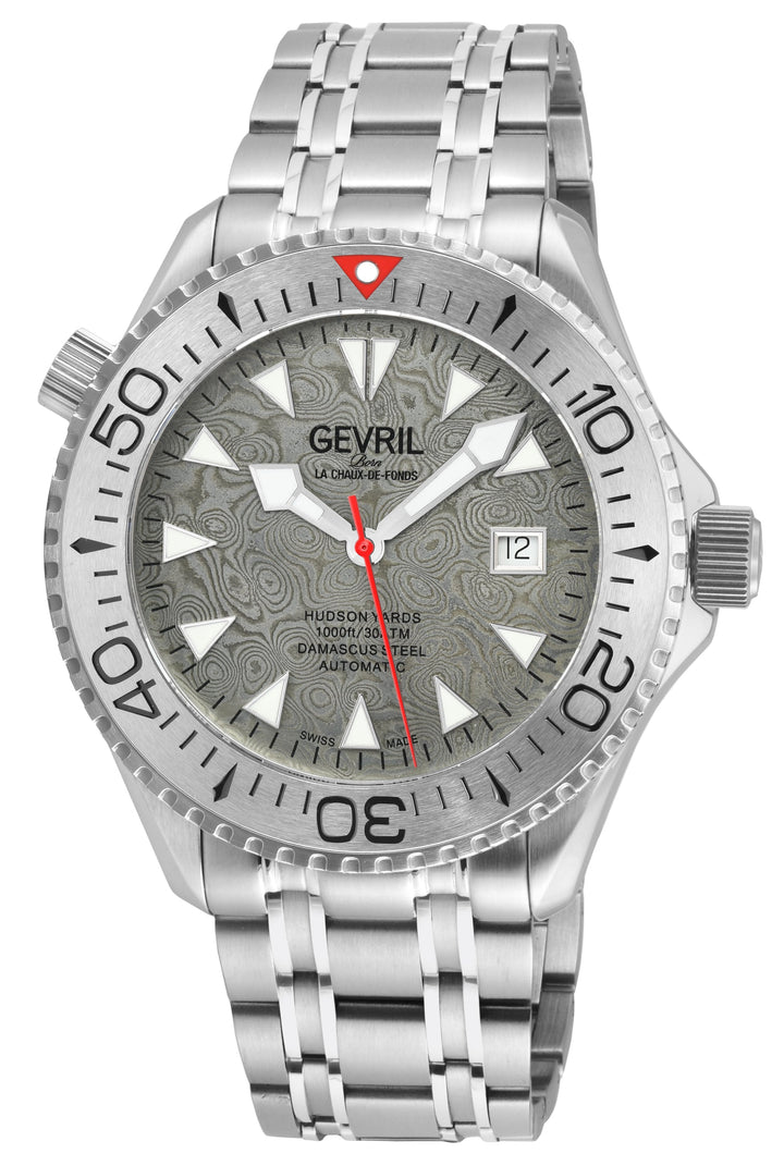Hudson Yards -Damascus Swiss Automatic SW200-1 - Damascus Steel Gray Dial,  Unid