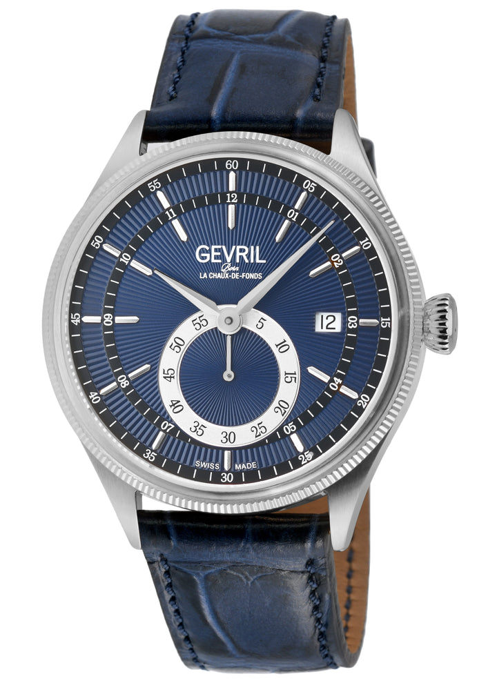 Empire Gevril Swiss Automatic, ETA 2895, Blue Dial,  Genuine Handmade Italian Bl