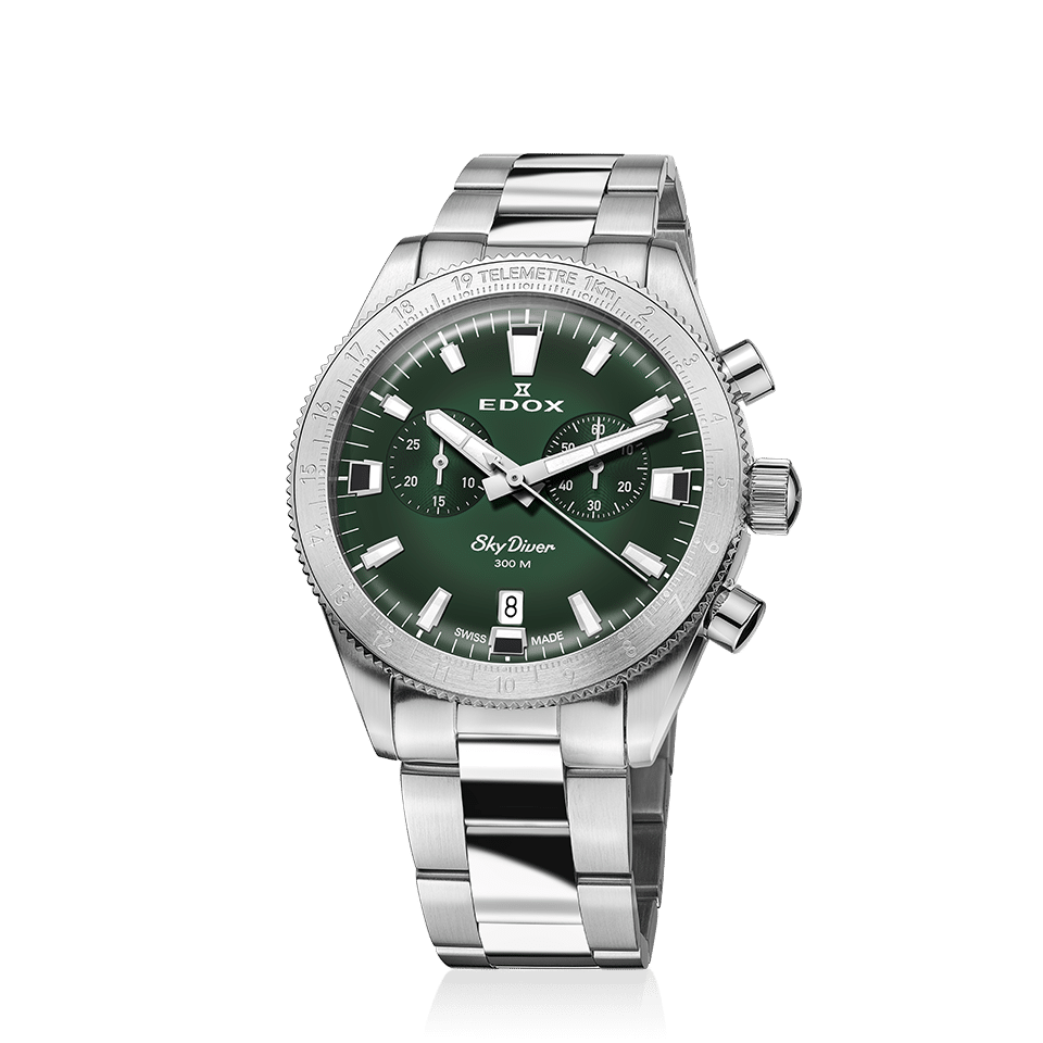SkyDiver Green / Stainless Steel Green Dial