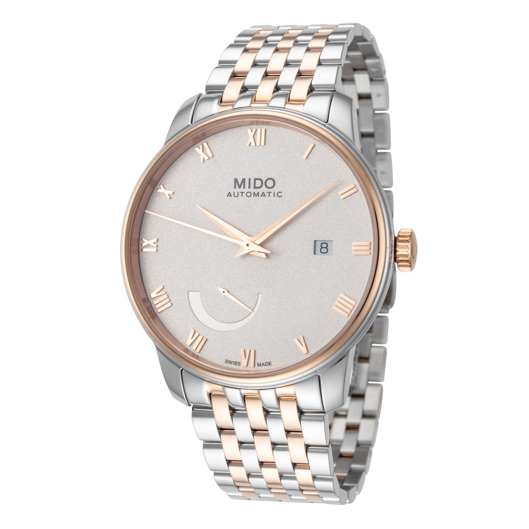 Baroncelli 40mm / White / Silver and Rose Gold | White Dial