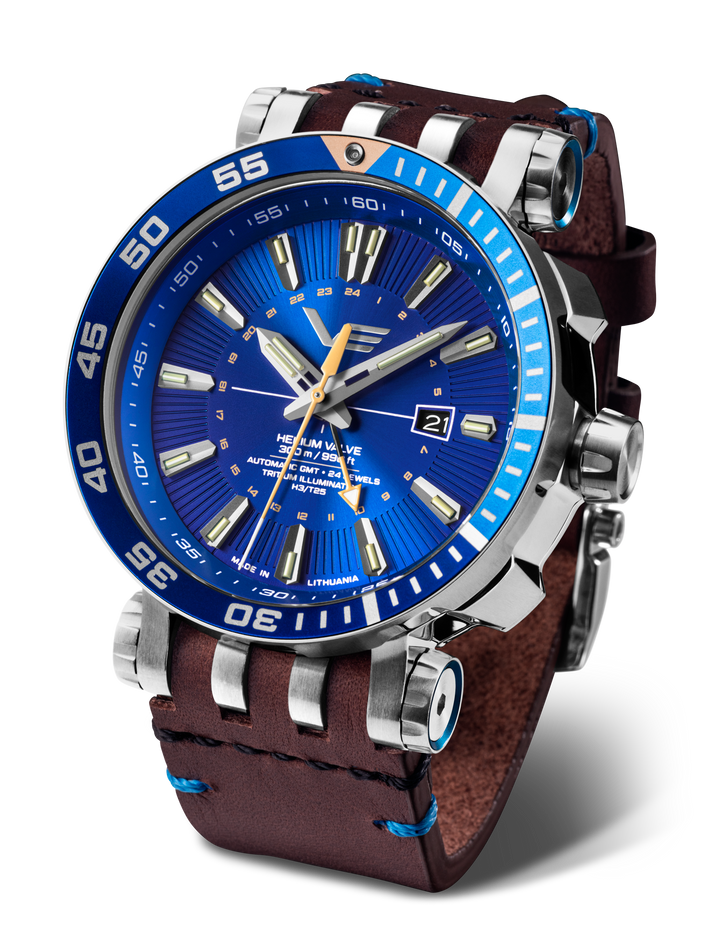 Energia GMT Blue Dial / Brown Leather Blue Dial