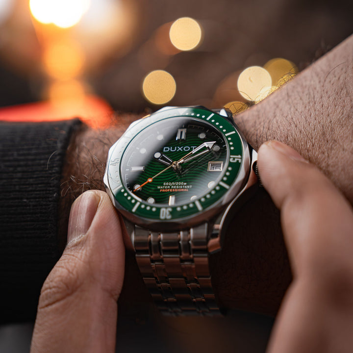 Henri Diver Automatic Green / Stainless Steel | Greeb Dial