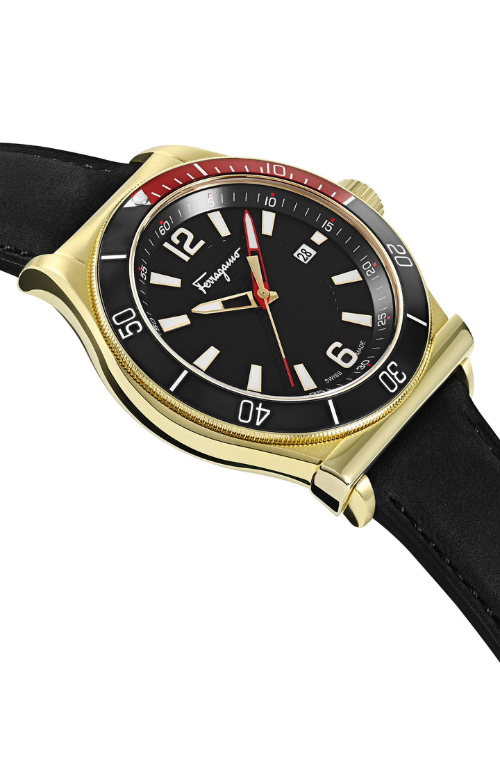 Ferragamo 1898 Sport 44mm / Black / Black | Black Dial