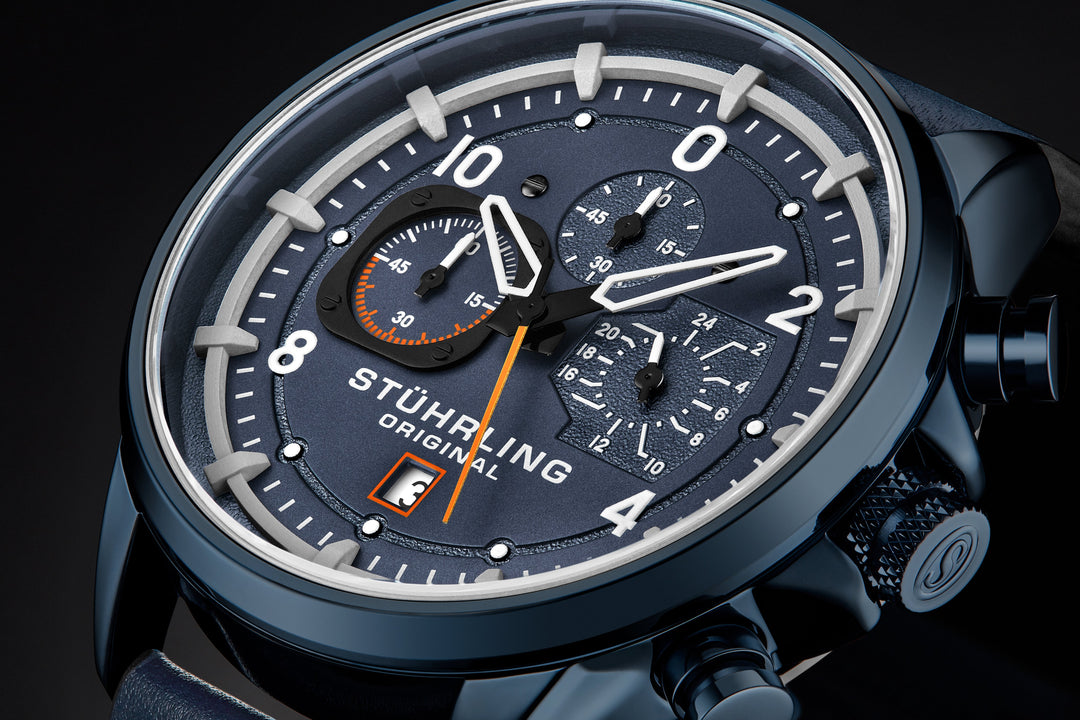 Aviator Watch Blue/Leather | Blue Dial