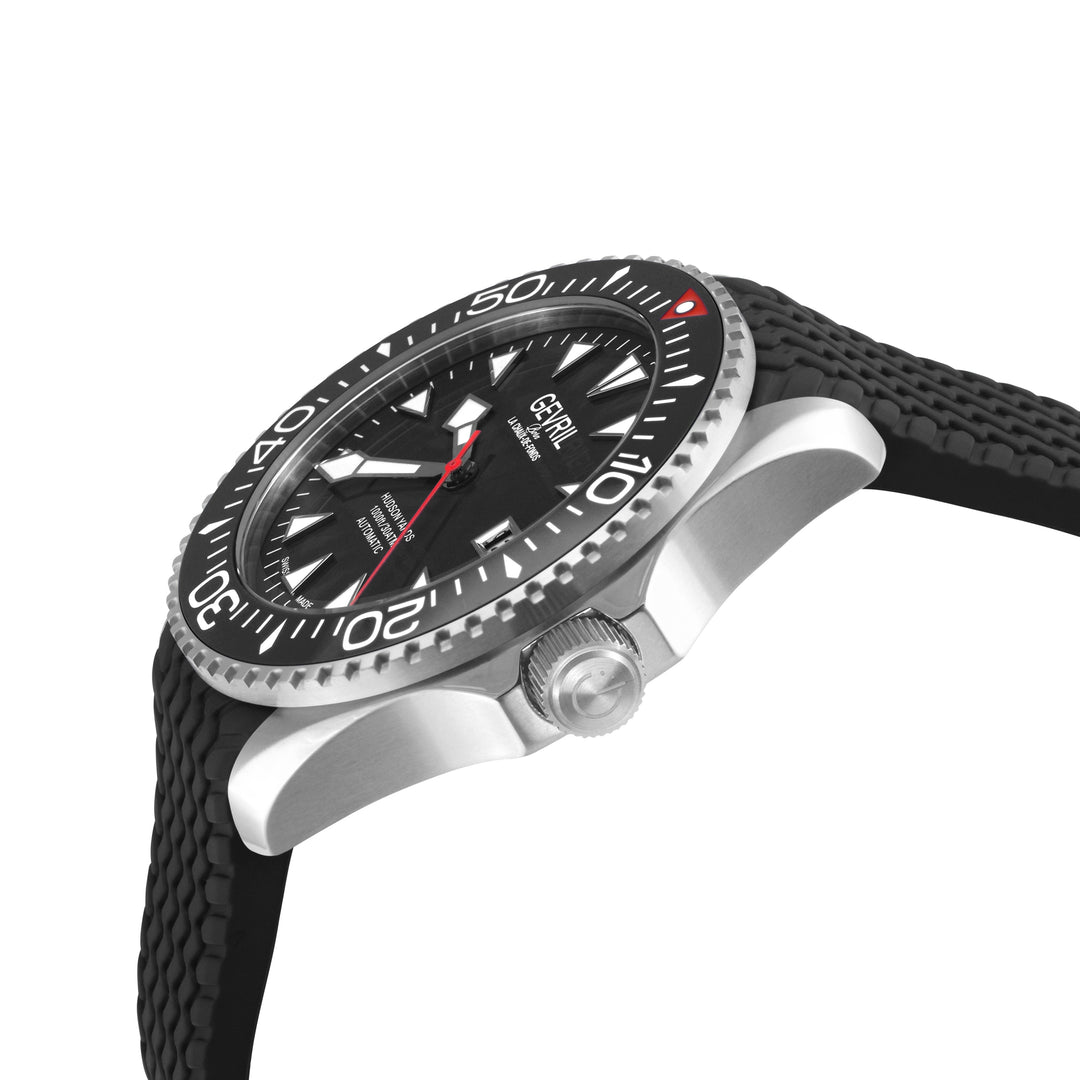 Hudson Yards Chronograph Swiss Made SW200 ceramic rotating bezel helium valve, R
