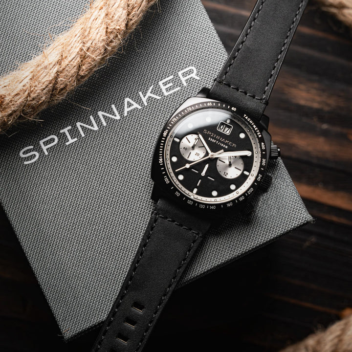 Hull Chronograph Black / Leather | Black Dial