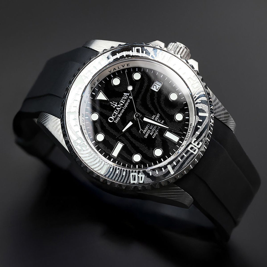 Damascus Steel Deep Marine Explorer II  | Black Dial