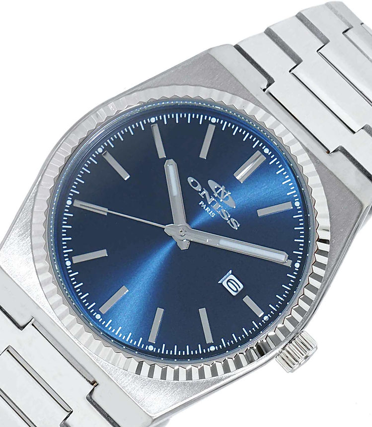 Stratos Date Blue Dial / Stainless Steel Bracelet Blue Dial