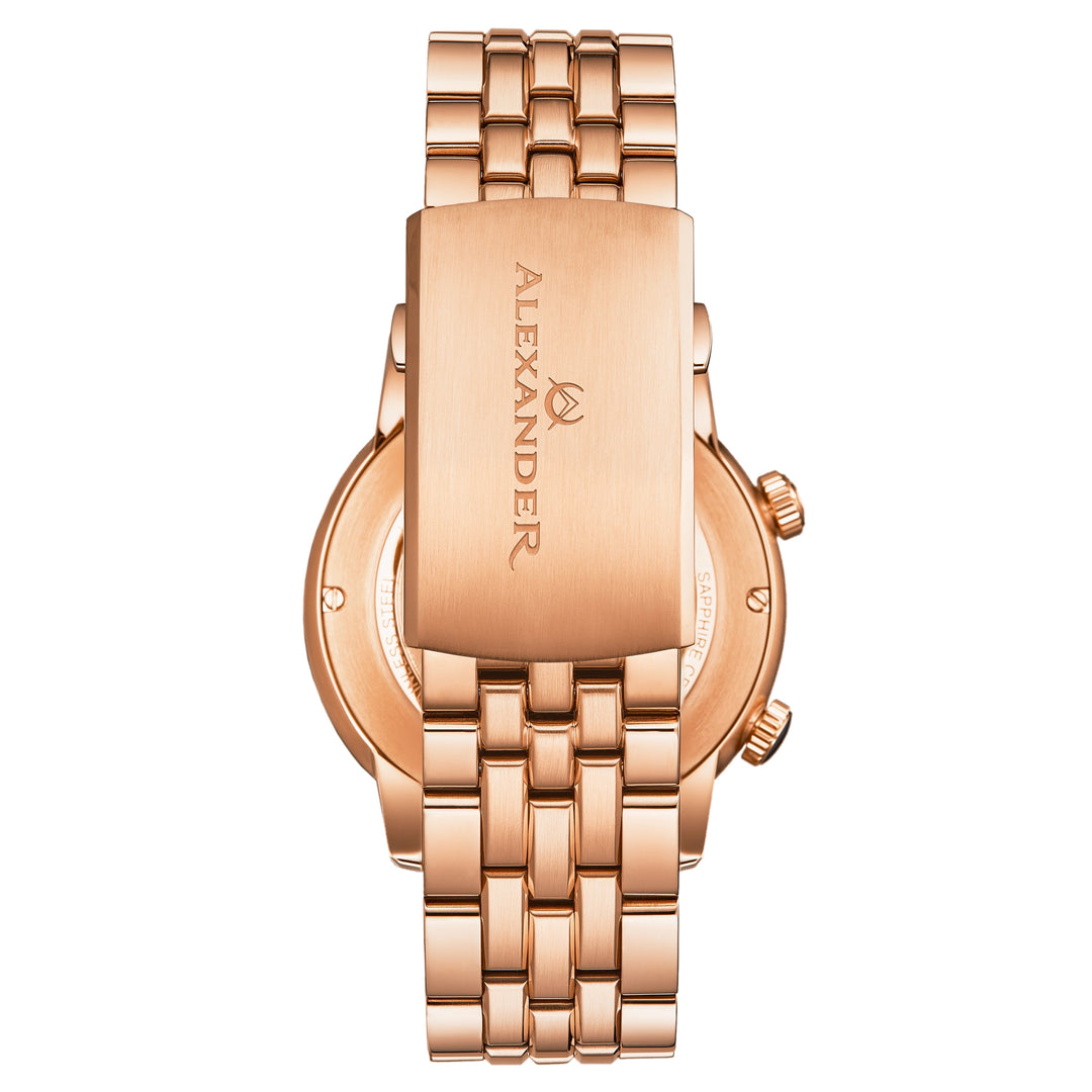 A171B-02 Rose Gold/Stainless Steel | Black / White Fill Dial