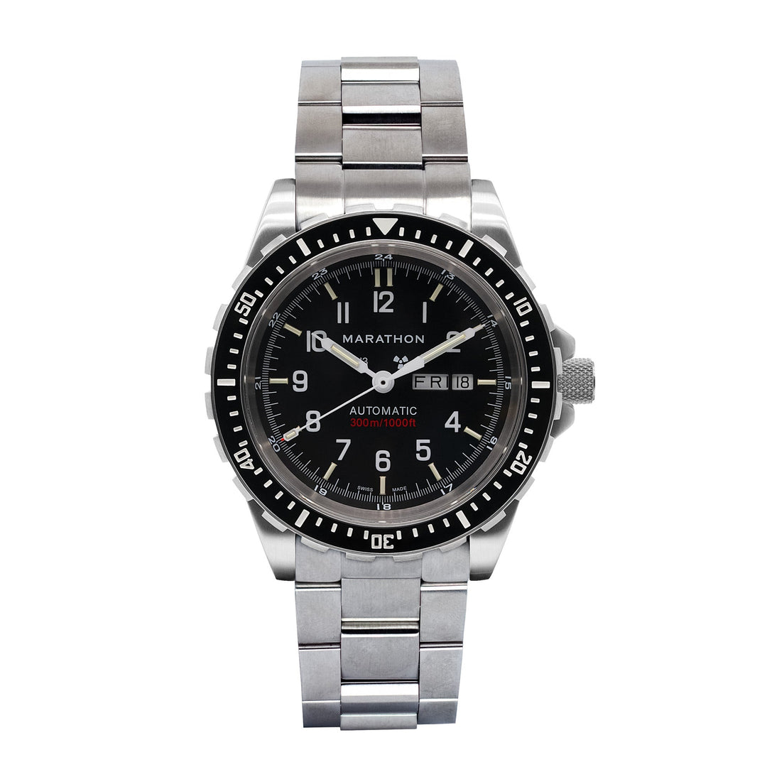 Divers Auto Jumbo Day /Date Black NGM/Steel Bracelet | Matte Black Dial