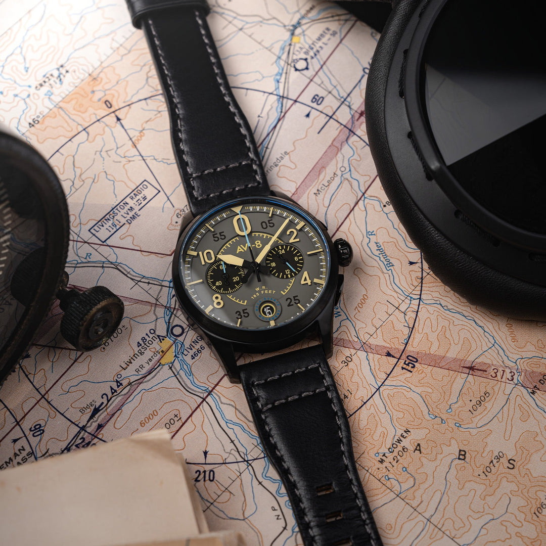 Lock Chronograph Grey / Leather | Grey Dial