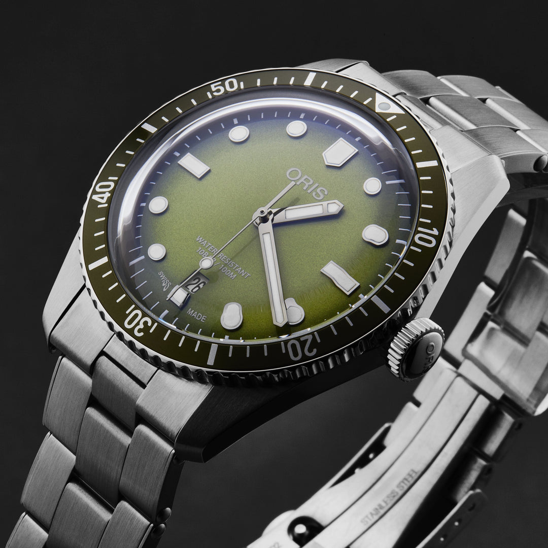 Divers Sixty-Five Green / Stainless Steel Green Dial