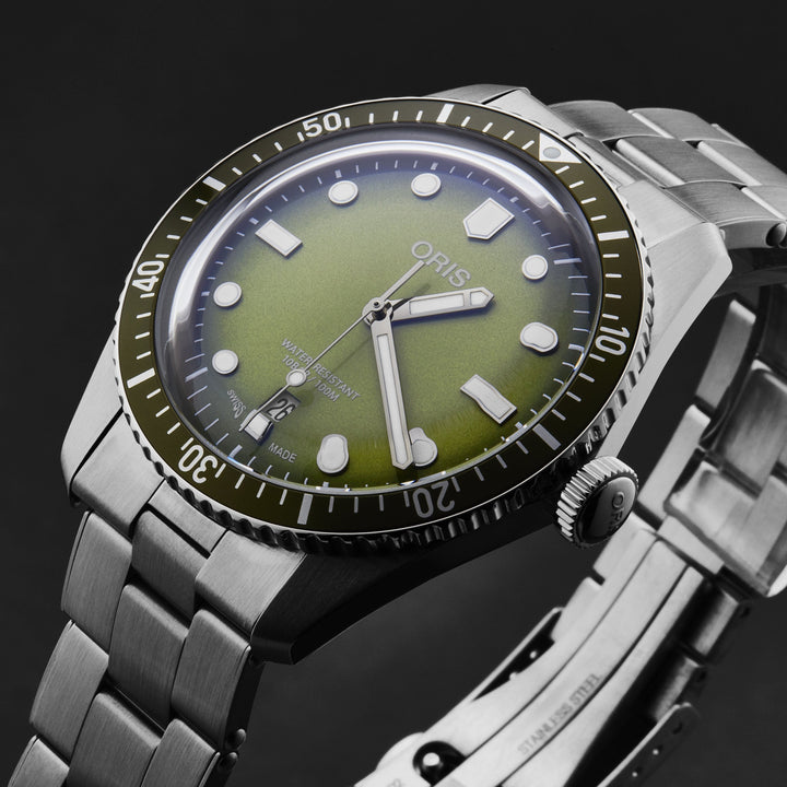 Divers Sixty-Five Green / Stainless Steel Green Dial