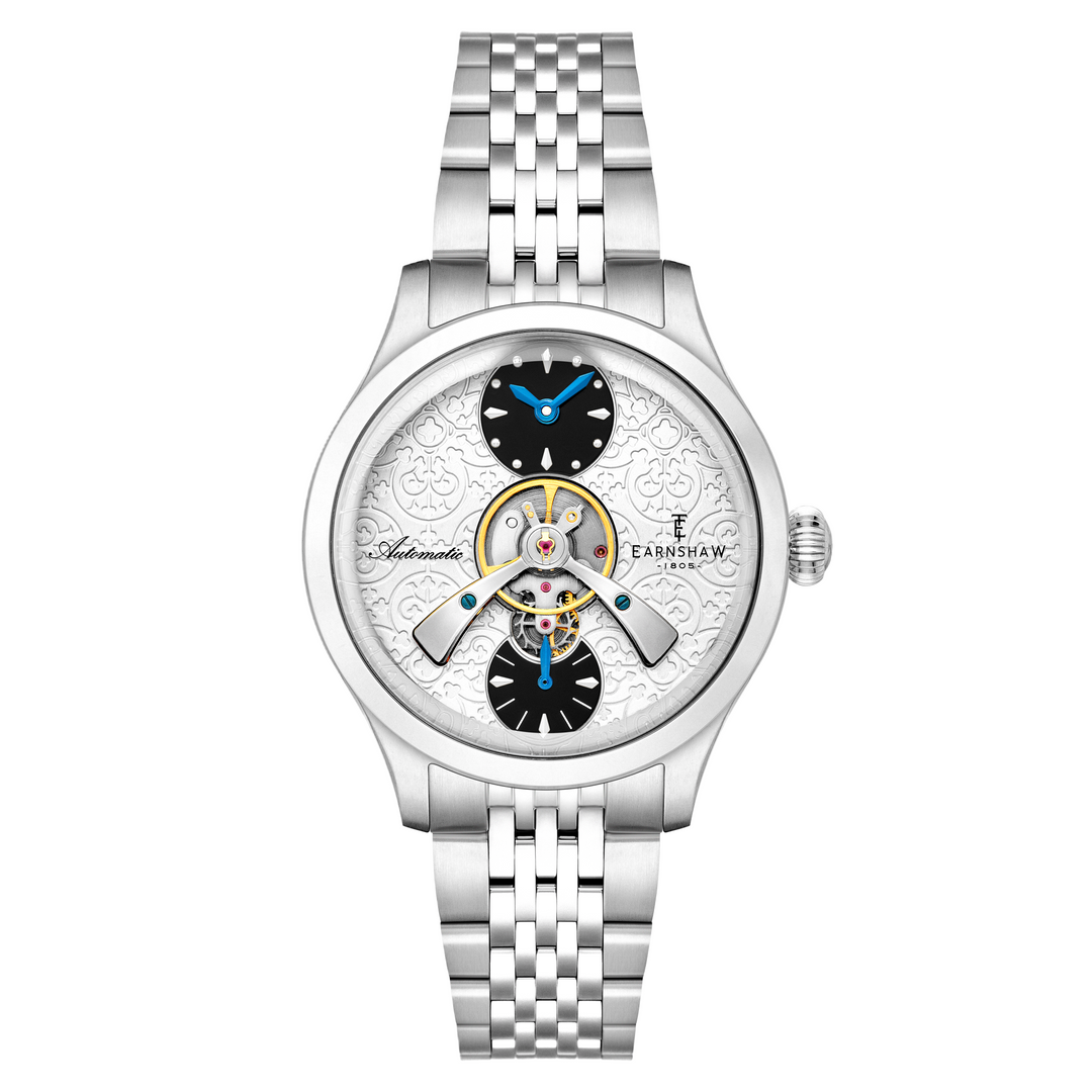 Dalton Royal White  / Silver Stainless Steel Bracelet White Dial