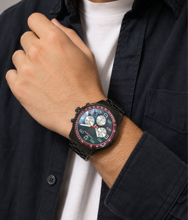 Aureum-MB BLACK-BROWN / BLACK DIAL Black Dial