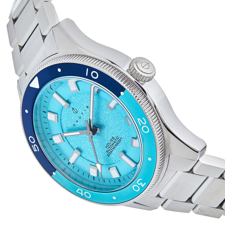 Holiss Automatic Diver Navy/Light Blue | Light Blue Dial