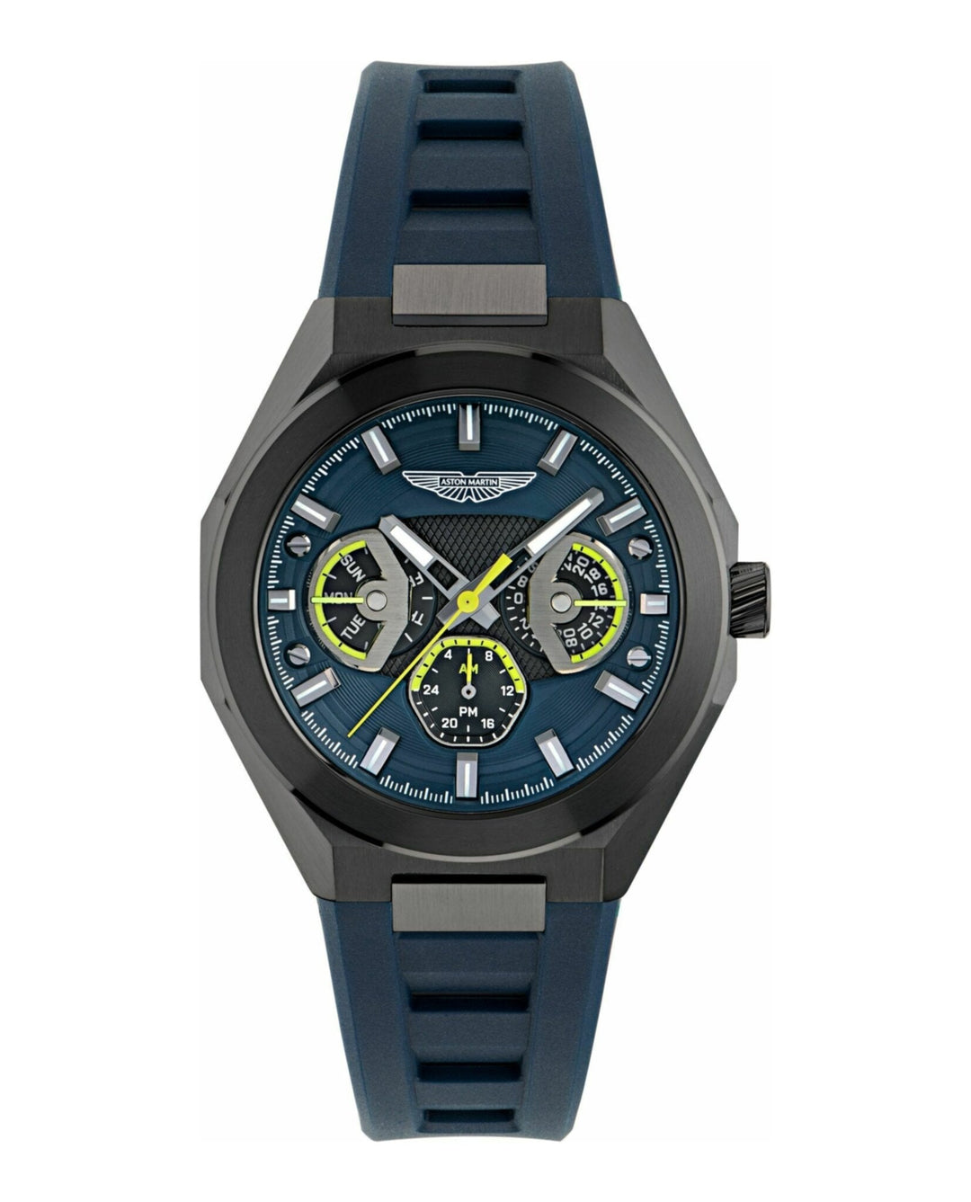 TKS Gunmetal IP/Blue Silicone Strap Blue Dial