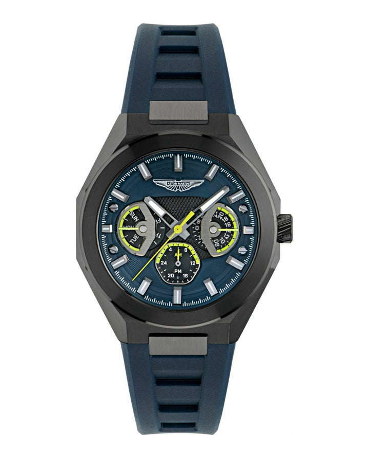 TKS Gunmetal IP/Blue Silicone Strap Blue Dial