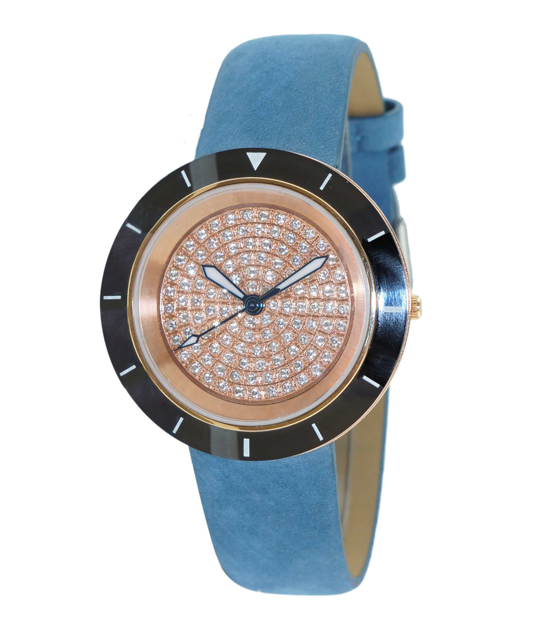 TOULON BLACK-ROSE / BLUE | Rose tone Dial
