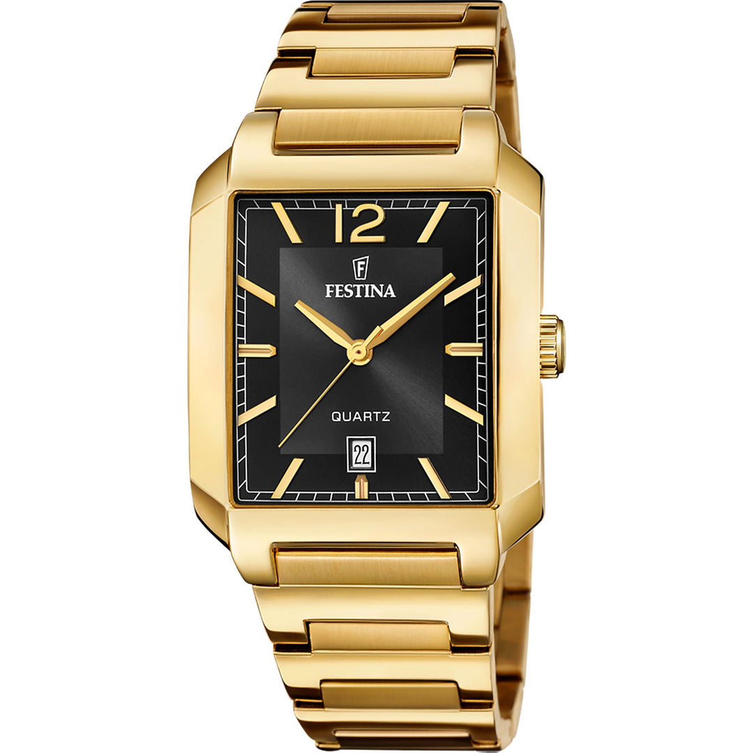 ON THE SQUARE Black / Stainless steel Black Dial