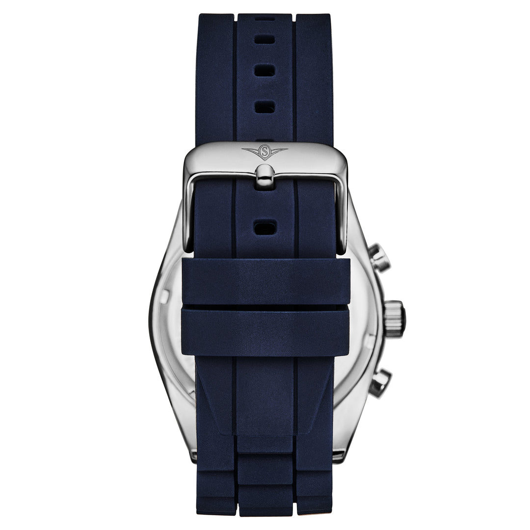 Tempo Chronograph 42mm Blue/Rubber | Blue Dial