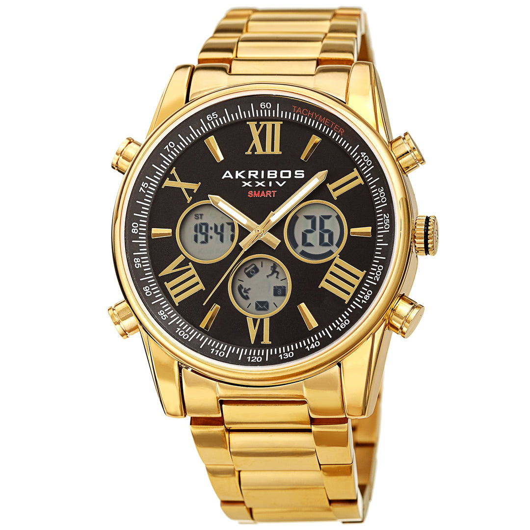 AK1095YGBK-Sport Gold/Stainless Steel | Black Dial