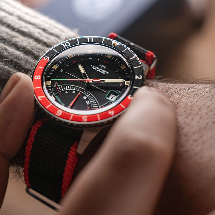 Fano Retrograde Black / Nylon Strap | Black Dial
