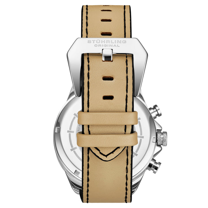Aviator 929 Beige/Leather | Black Dial