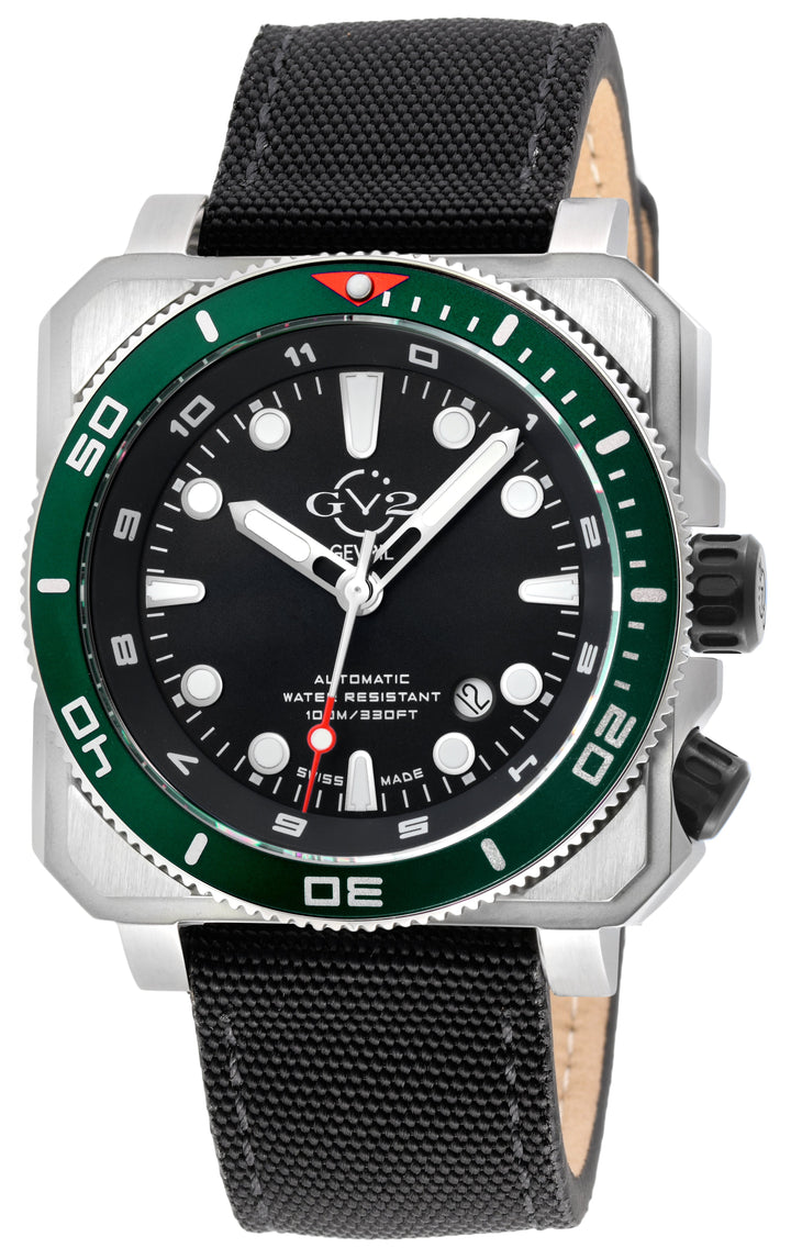 XO Submarine Swiss Made SW200  inner and outer rotating bezel, metal band  Black