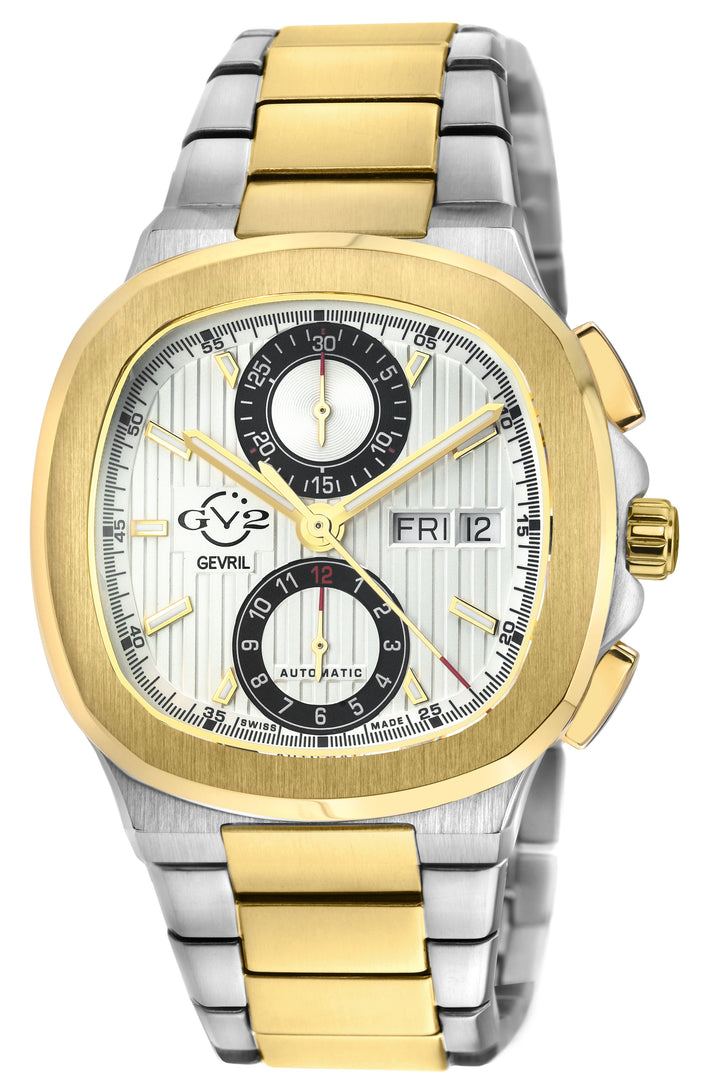 Potente - Chronograph Swiss Automatic Chronograph, SS Case, White Dial, SS/IPYG 