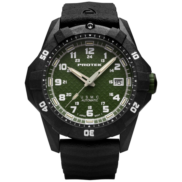 Carbon USMC Dive Green | Green dial (ProTek) Dial