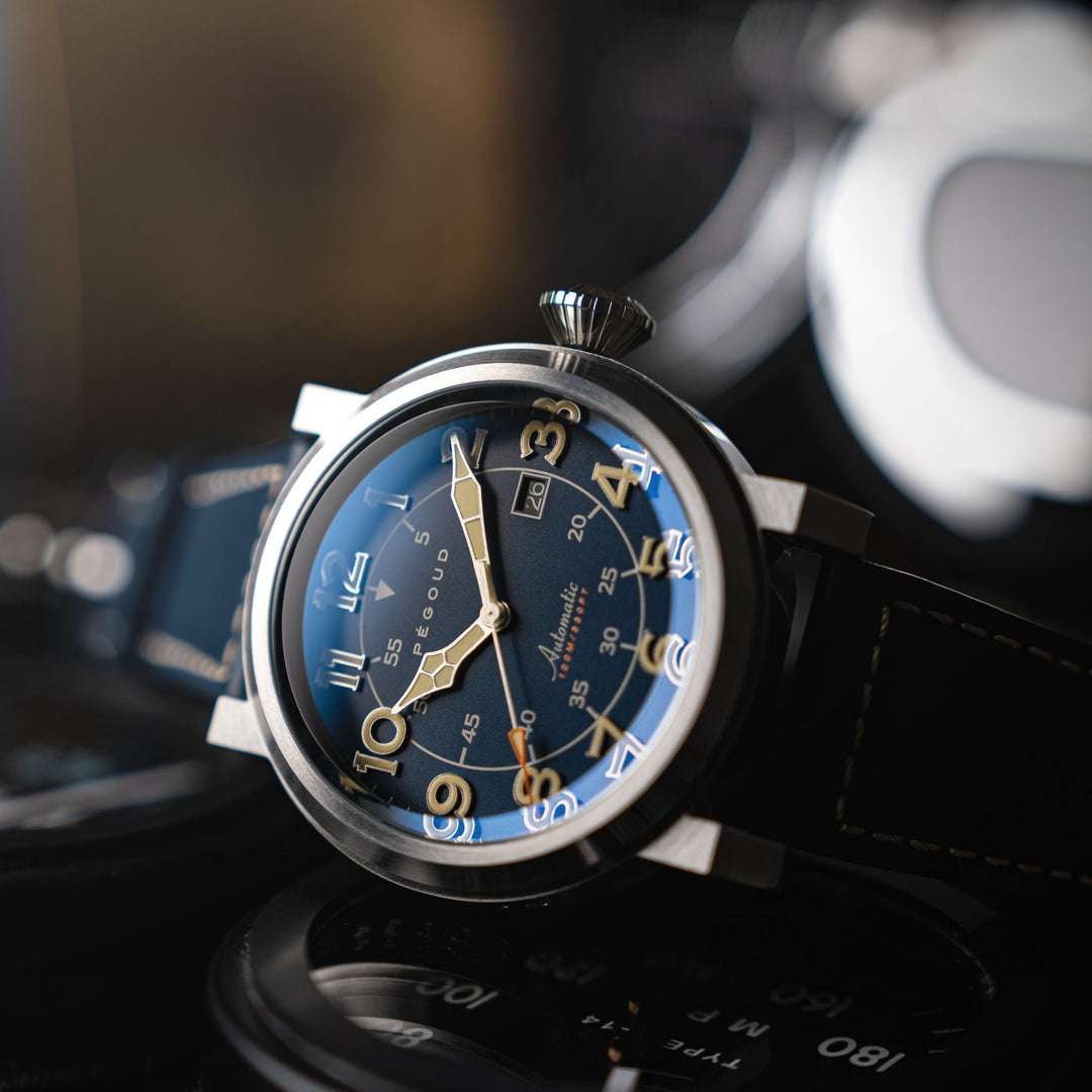 Le Pilote Automatic Blue / Blue Leather | Blue Dial