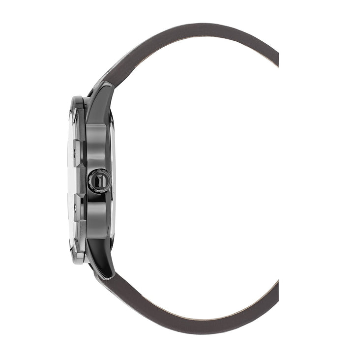 Constructed Blue Dial / Brown Leather Strap Blue Dial