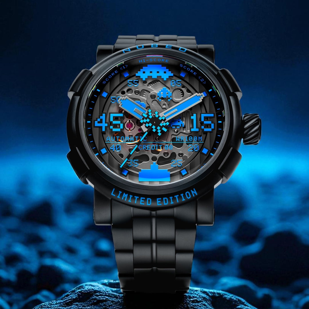 Orion Automatic Space Invaders Limited Edition Black / Stainless Steel | Black D