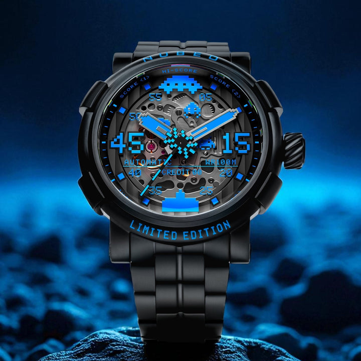 Orion Automatic Space Invaders Limited Edition Black / Stainless Steel | Black D