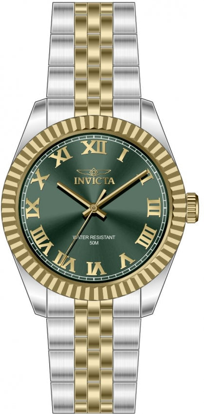 Specialty Green Dial / Two-Tone Silver-Gold Stainless Steel Bracelet Green Dial