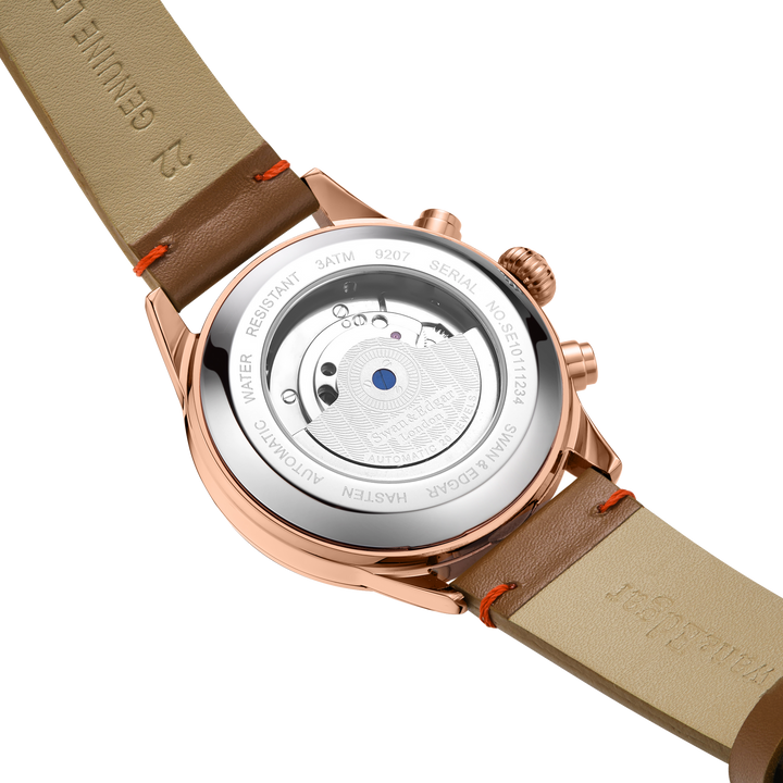 Hasten Automatic Brown Open-Exhibition Dial / Brown Leather Strap Brown Dial