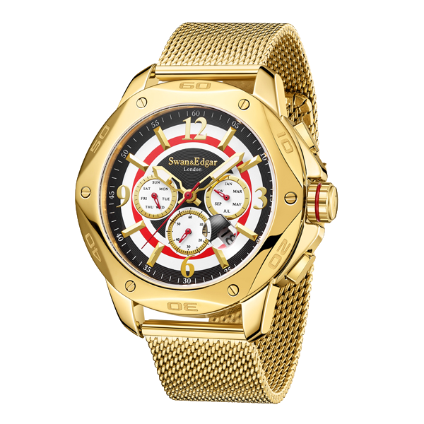 Sports Target Automatic Gold/Milanese White Dial