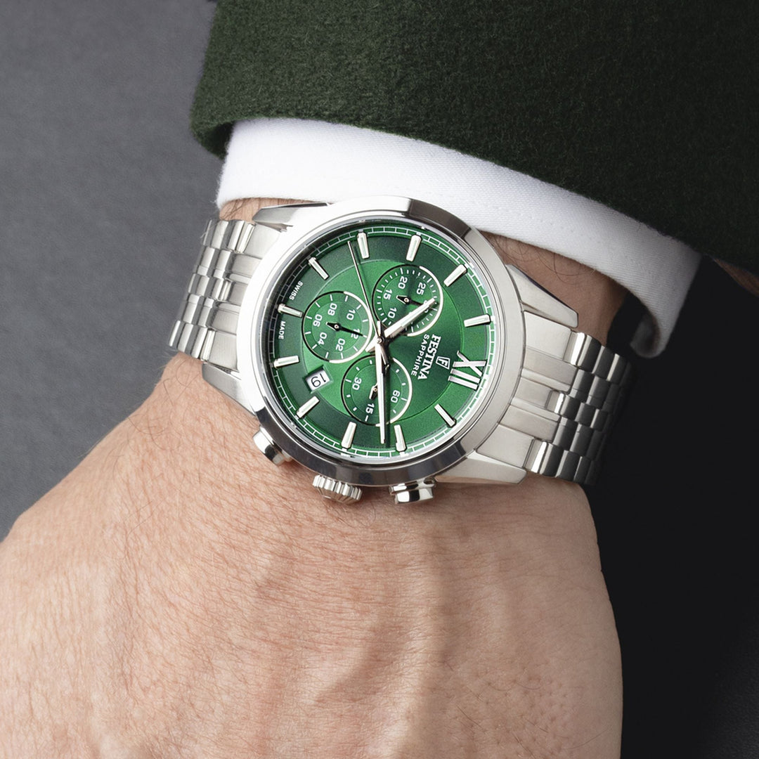 CHRONOGRAPH Green / Stainless Steel | Green Dial