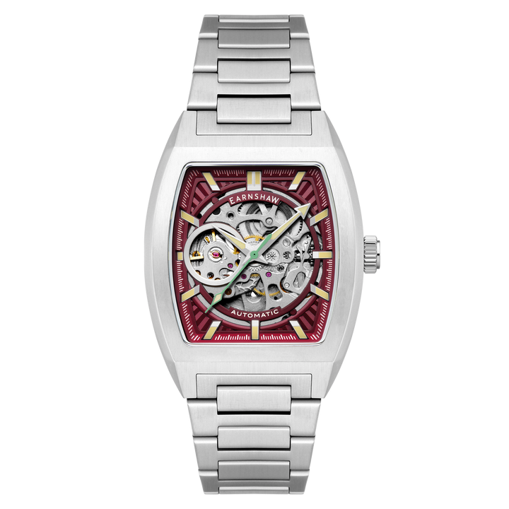 Heritage Wellington Skeleton Automatic Red / Stainless Steel | Red Dial