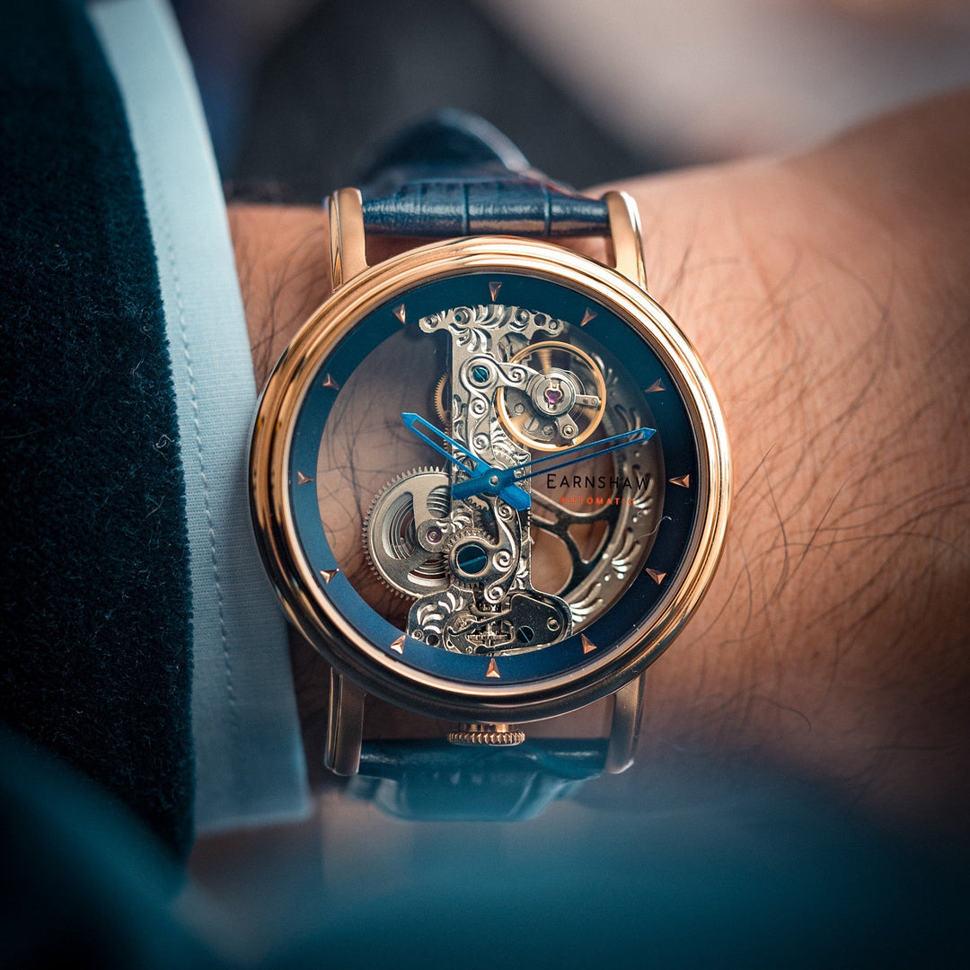 Fowler Bridge Automatic Blue / Genuine Leather | Blue Dial