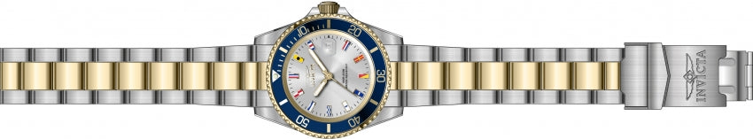 Pro Diver Men Silver-Tone Nautical Flag Dial / Two-Tone Stainless Steel Bracelet