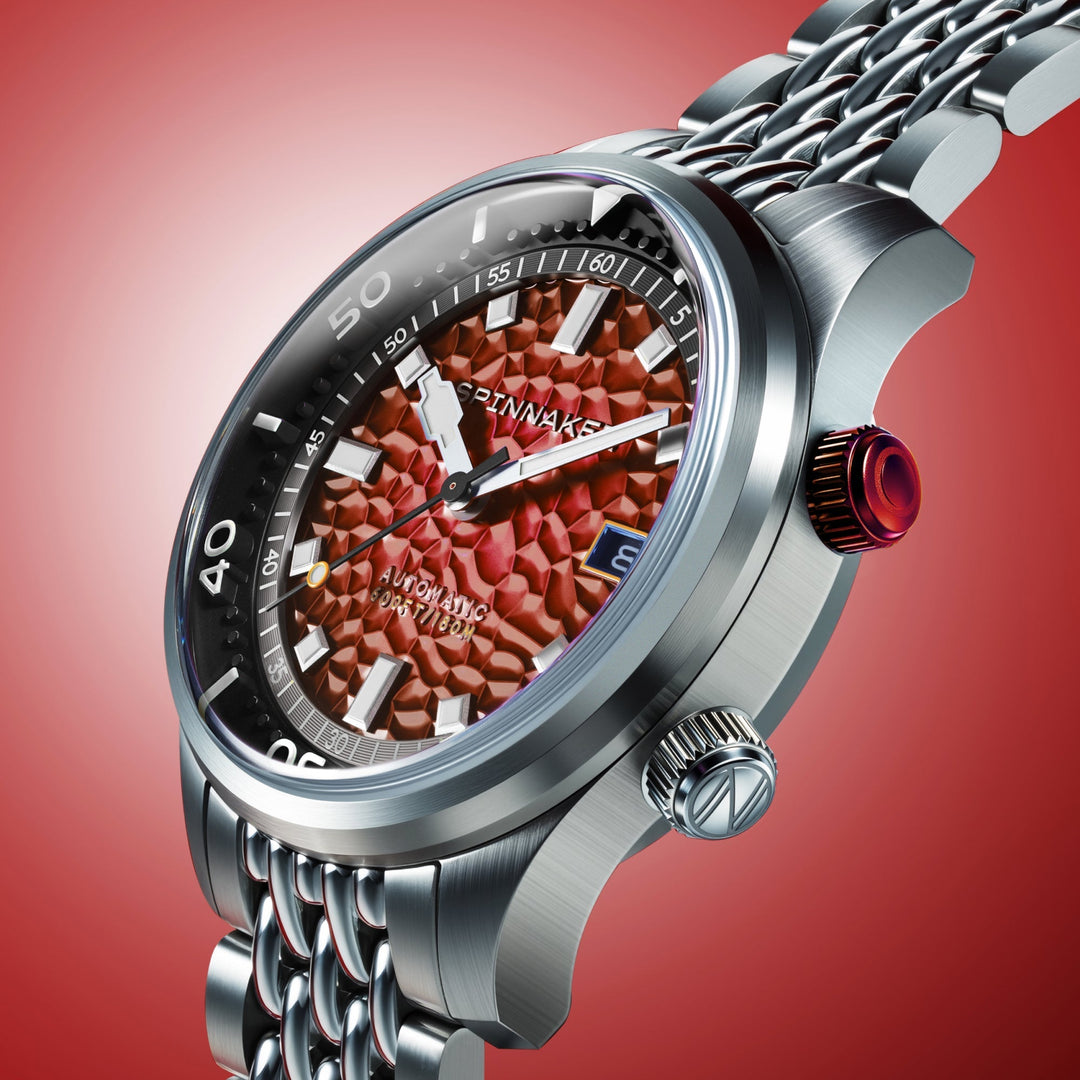 Spinnaker Bradner Automatic Red / Stainless Steel Red Dial