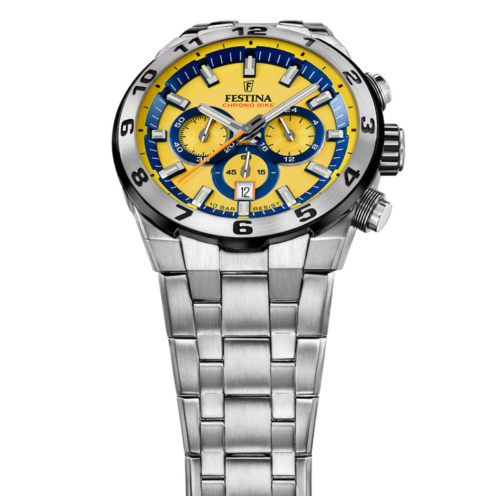 Chrono Bike Yellow / Stainless steel Yellow Dial